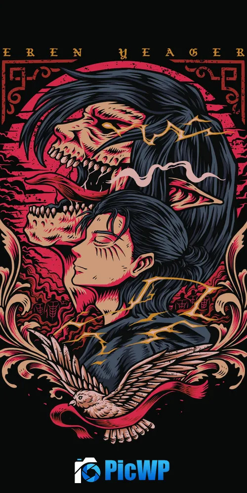 Eren Yeager Shingeki no Kyojin 3K Mobile Wallpaper