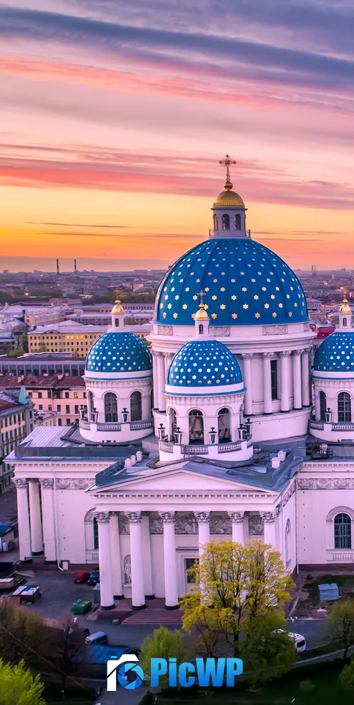 Trinity Cathedral Saint Petersburg 3K Mobile Wallpaper