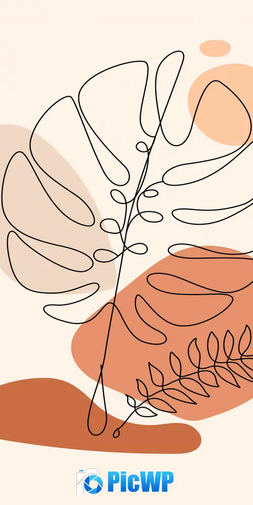 Autumn leaves Boho art 3K Mobile Wallpaper