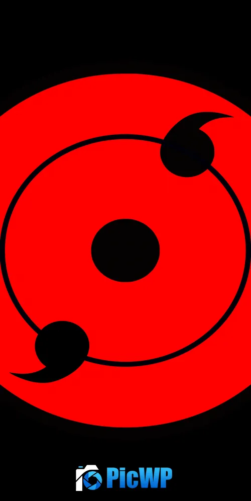 Sharingan Black background 3K Mobile Wallpaper