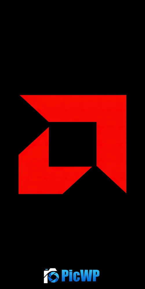 AMD Minimal logo 3K Mobile Wallpaper