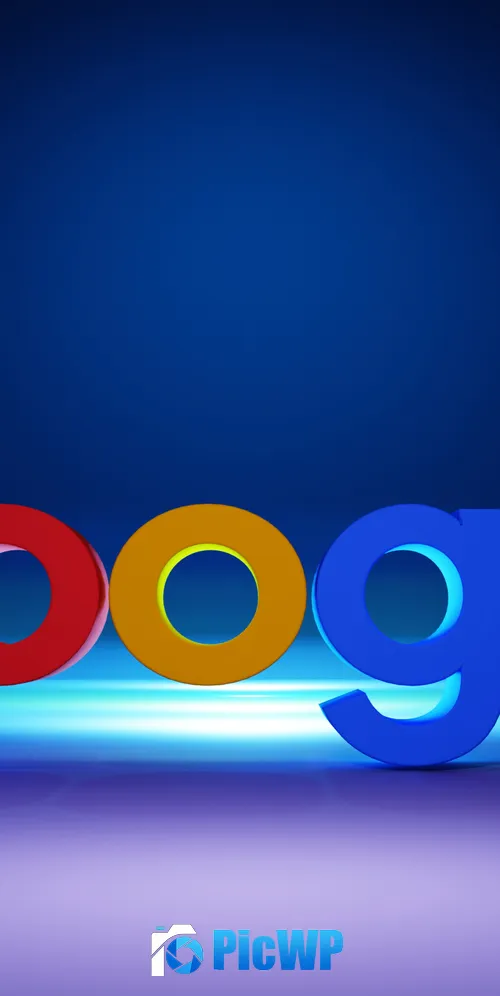 Google Blue background 3K Mobile Wallpaper