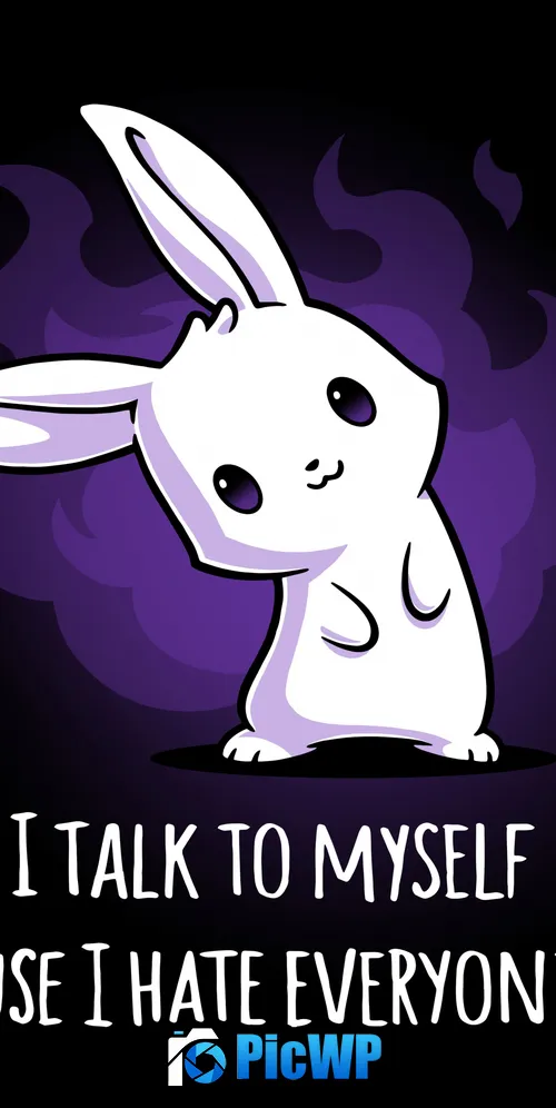 Cute rabbit Motivational quotes 3K Mobile Wallpaper