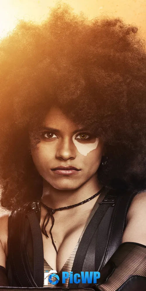 Zazie Beetz Domino 3K Mobile Wallpaper