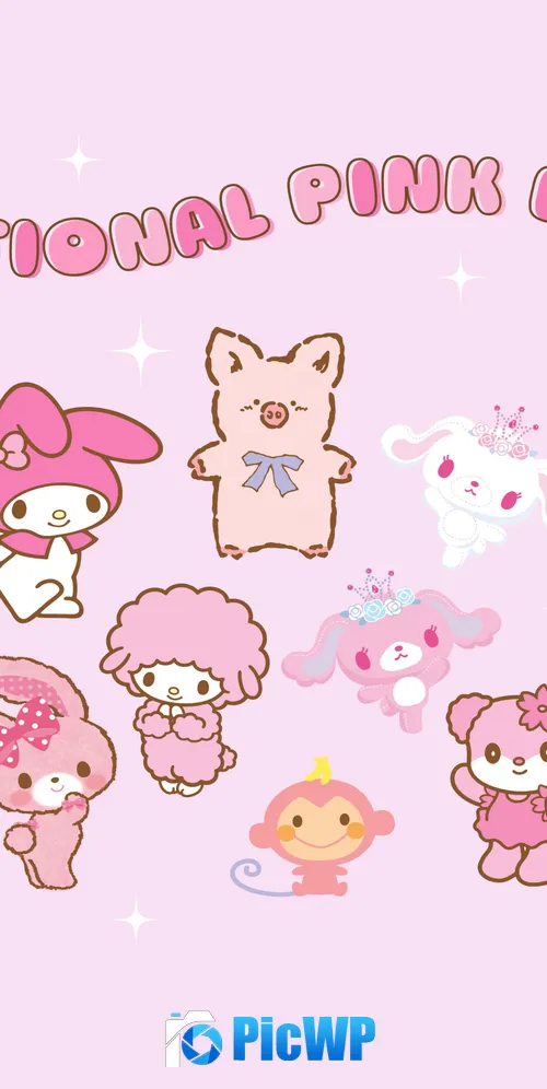 National Pink Day Hello Kitty 3K Mobile Wallpaper