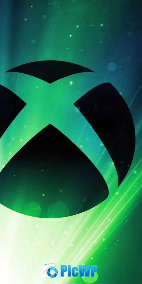 Glowing Xbox logo 3K Mobile Wallpaper