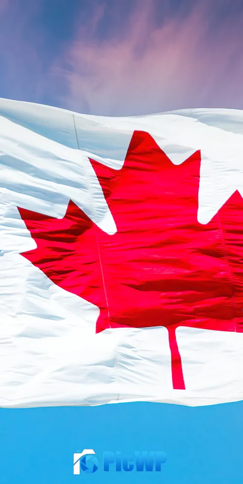 Canada National flag 3K Mobile Wallpaper