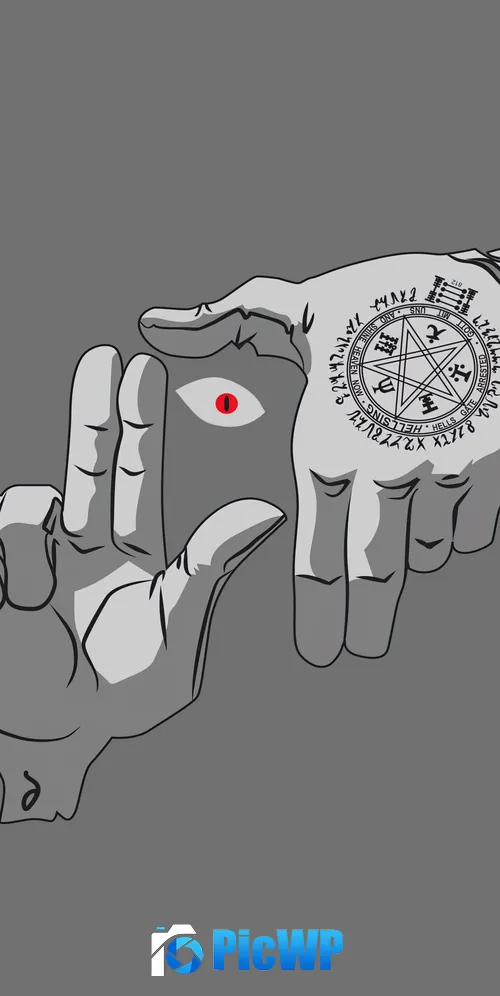 Hellsing Alucard Eye Minimalist 3K Mobile Wallpaper