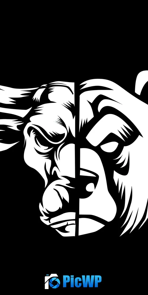 Bull vs Bear Stock Market 3K Mobile Wallpaper