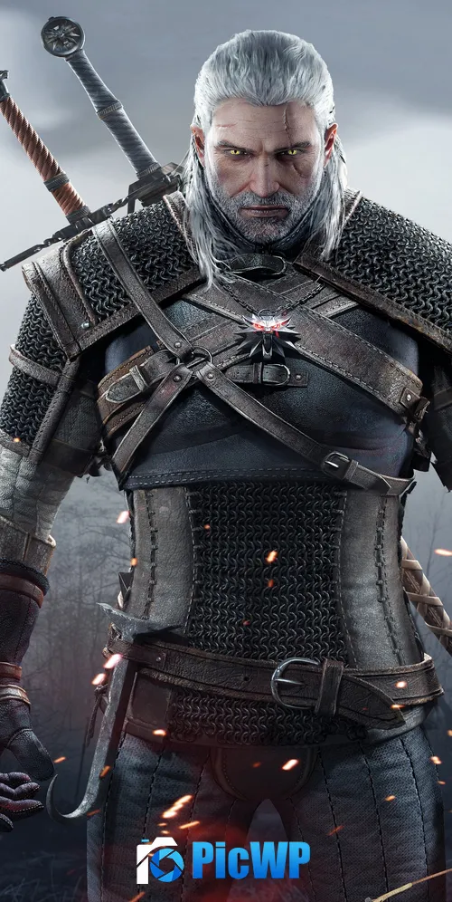 The Witcher 3 Wild Hunt Geralt of Rivia 3K Mobile Wallpaper
