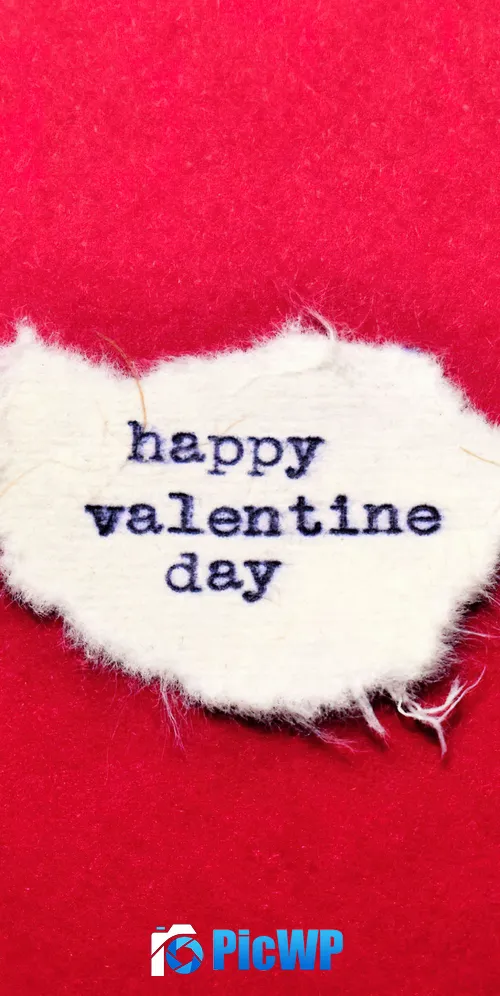 Happy Valentine's Day Paper 3K Mobile Wallpaper
