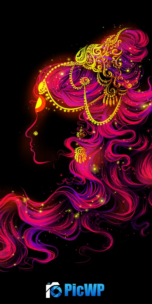 Goddess Parvati Glowing 3K Mobile Wallpaper