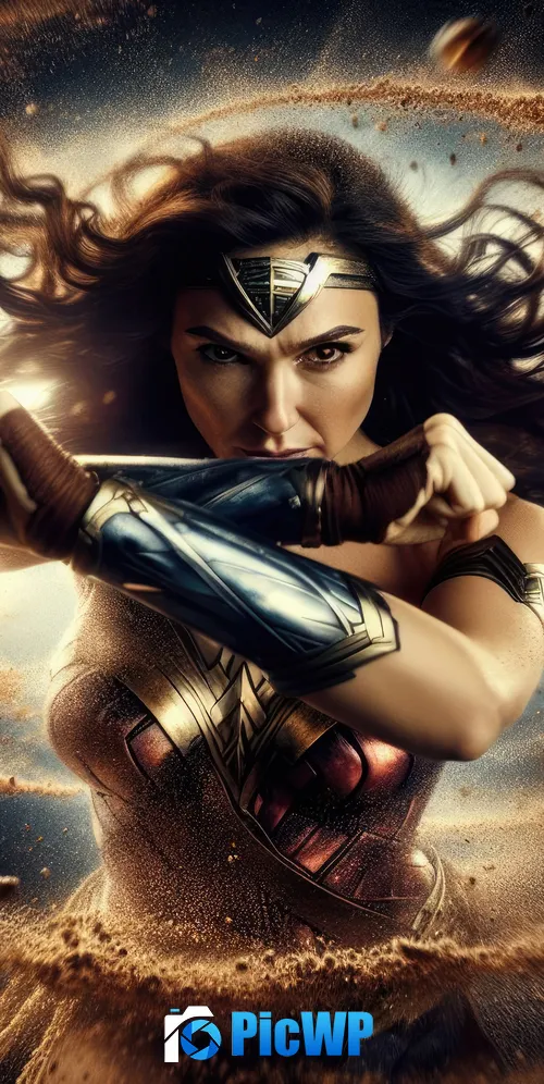 Wonder Woman Gal Gadot AI art 3K Mobile Wallpaper