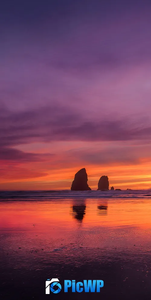 Oregon Coast Sunset 3K Mobile Wallpaper
