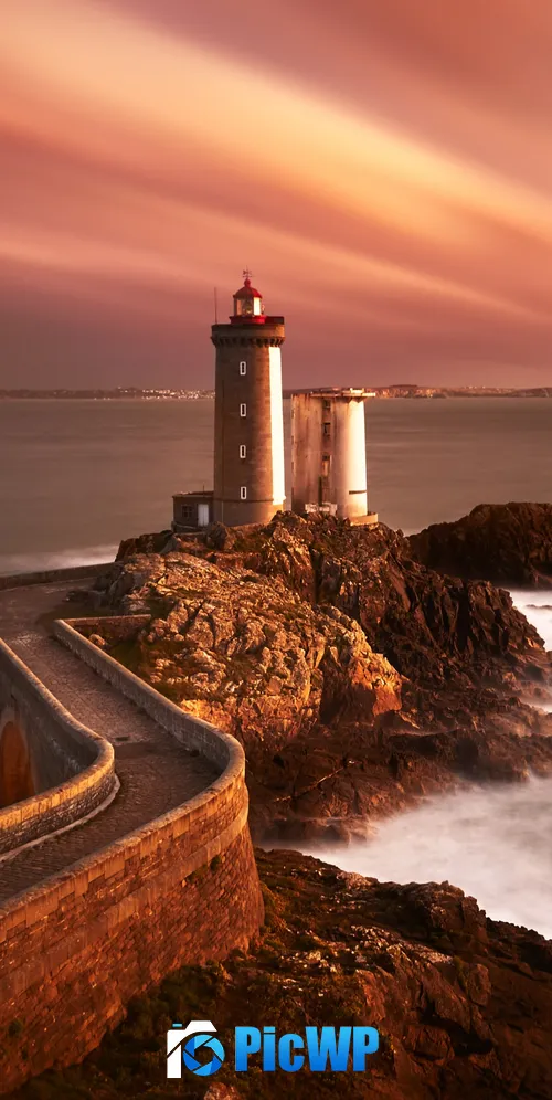 Lighthouse Rocky cliff 3K Mobile Wallpaper