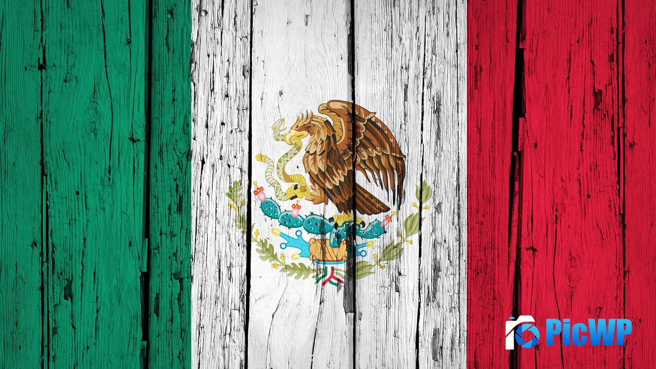 Flag of Mexico Wooden background 4K PC Wallpaper