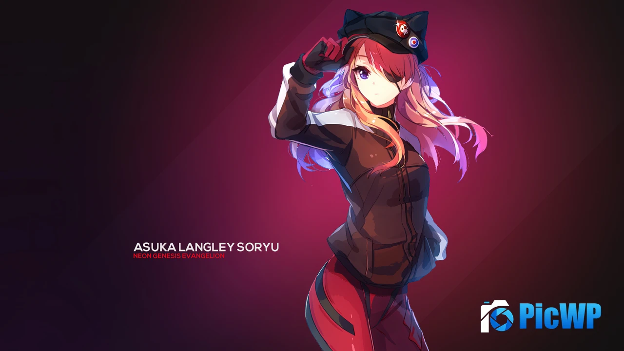 Asuka Langley Soryu Red background 4K PC Wallpaper