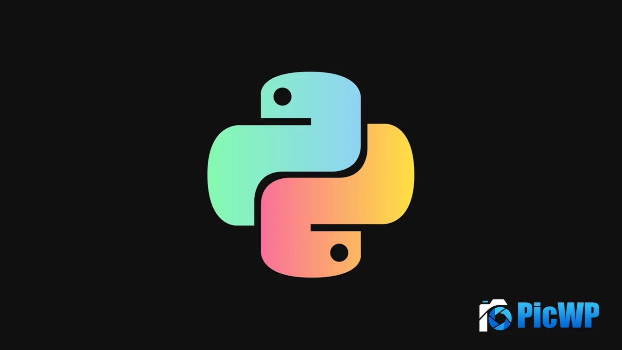 Python Logo Dark background 4K PC Wallpaper