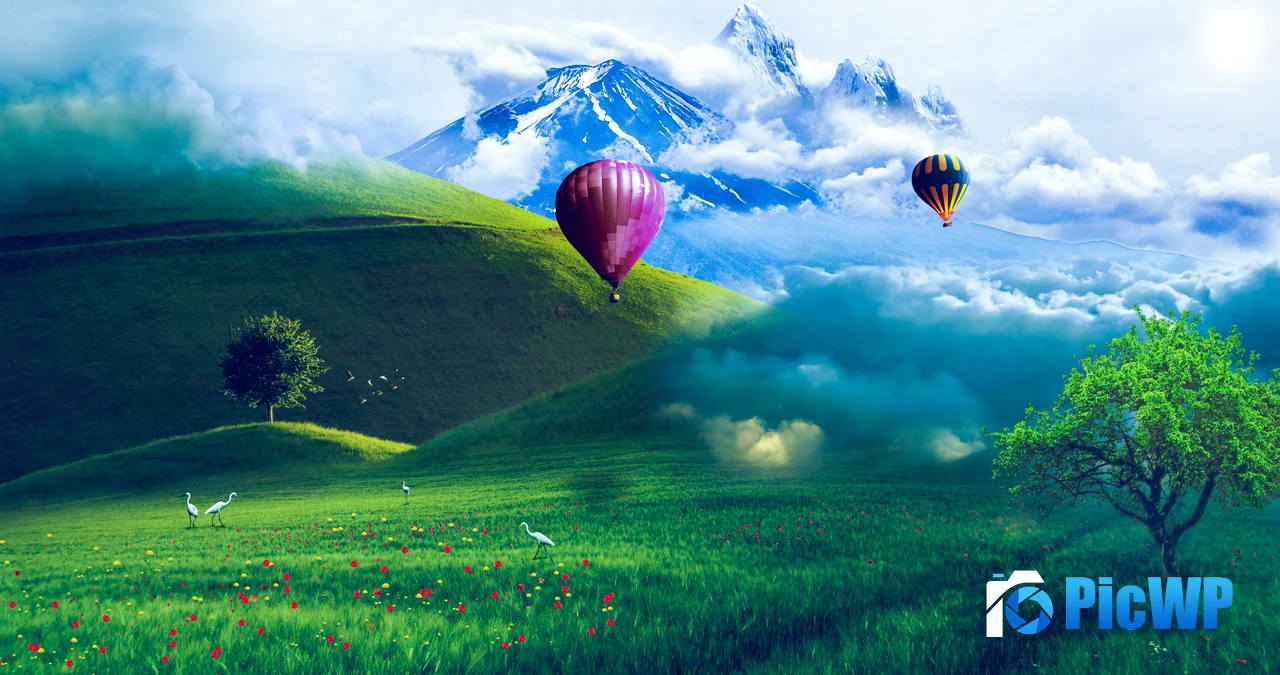 Hot air balloons Scenery 5K PC Wallpaper