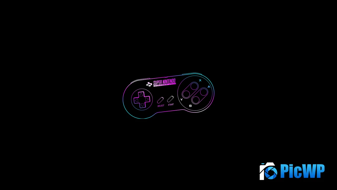 Super Nintendo Console Minimalist 4K PC Wallpaper