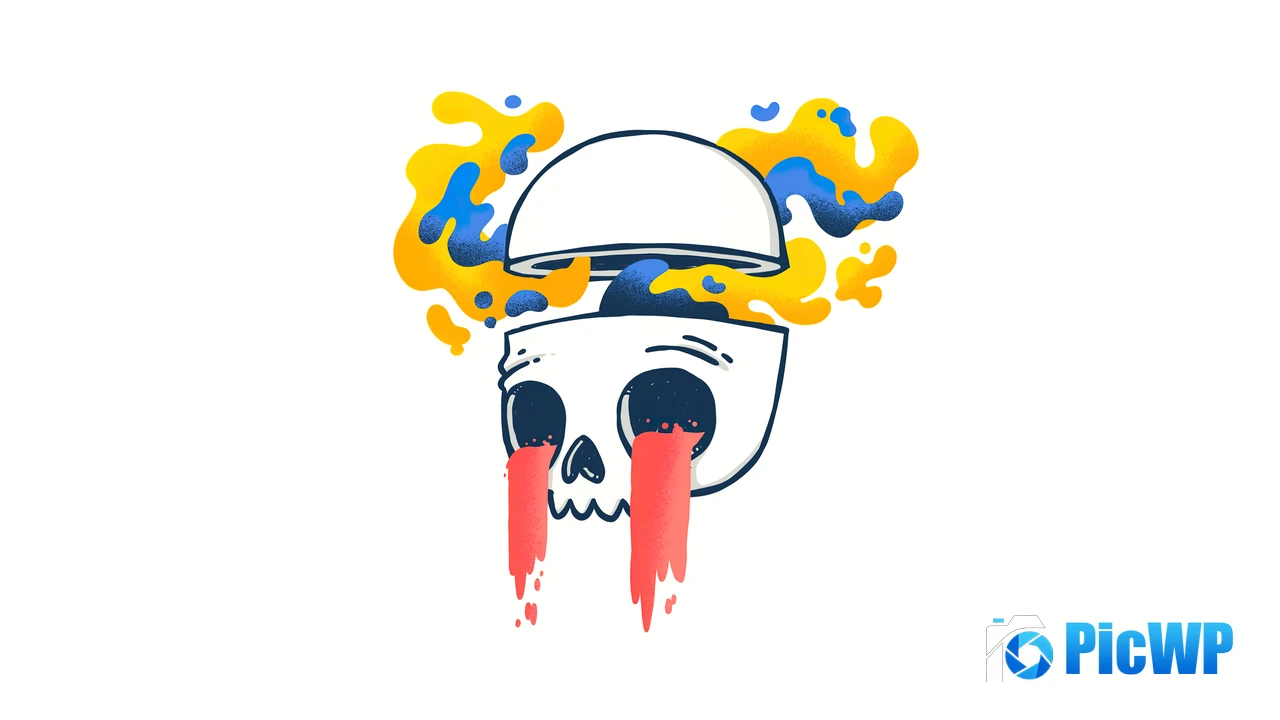 Drippy skull Drippy artwork 4K PC Wallpaper