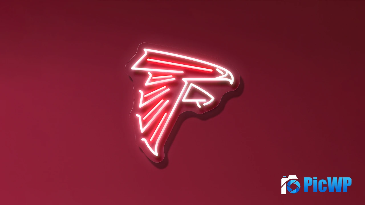 Atlanta Falcons Neon logo 4K PC Wallpaper