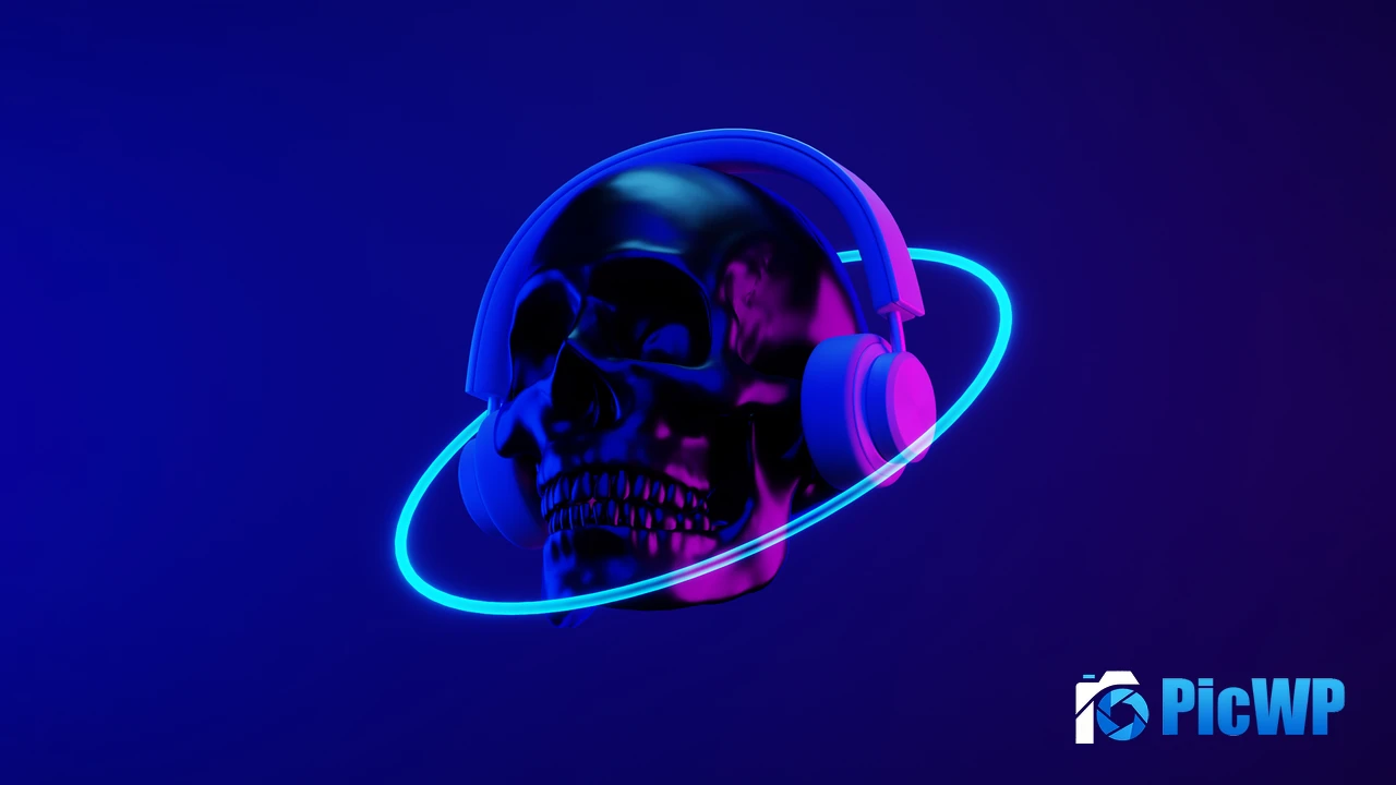 Dubstep Skull 4K PC Wallpaper