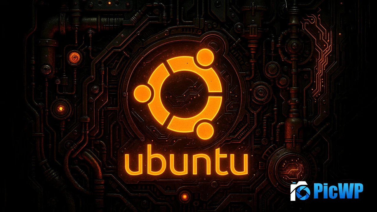 ubuntu Neon logo 4K PC Wallpaper