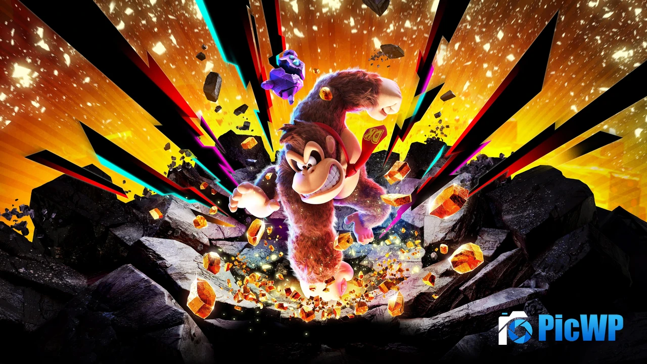 Donkey Kong Bananza Key Art 3K Mobile Wallpaper