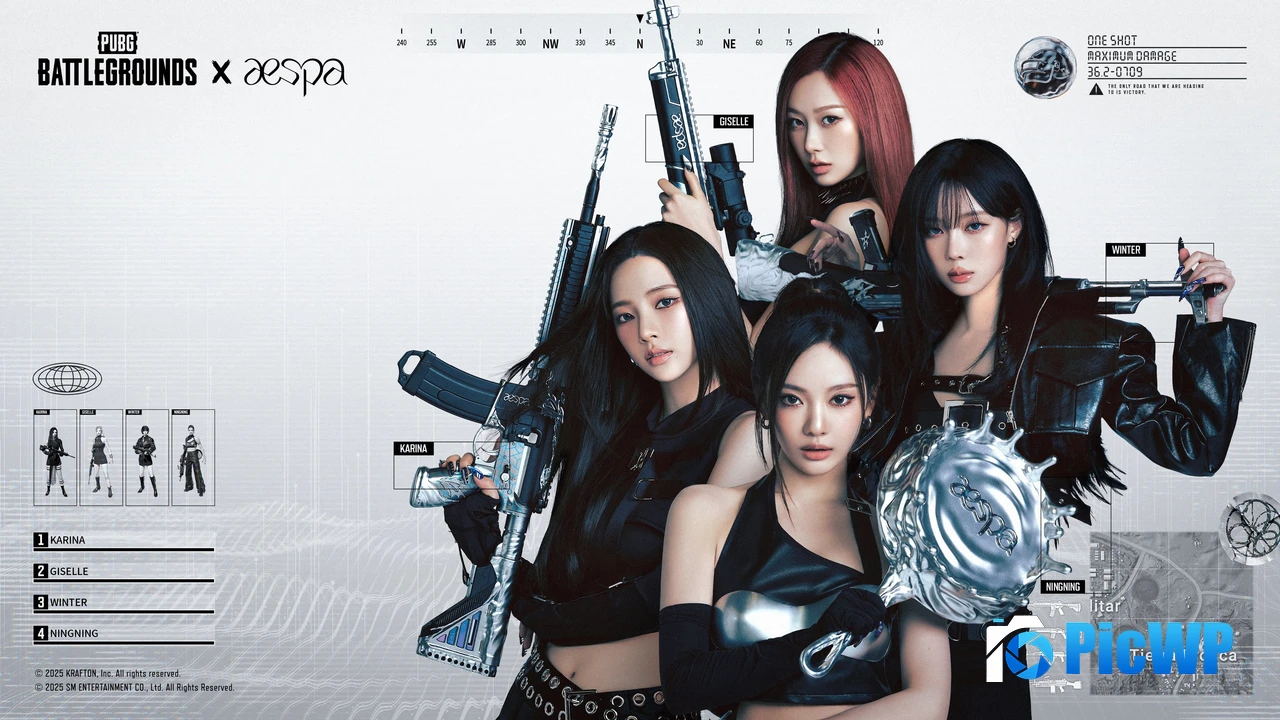 PUBG: Battlegrounds x aespa K-Pop singers 4K PC Wallpaper