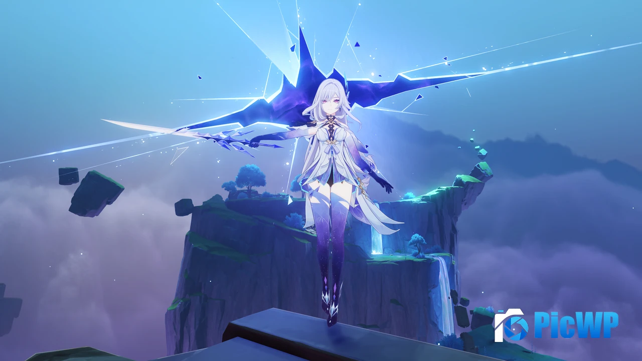Skirk Blue aesthetic 4K PC Wallpaper