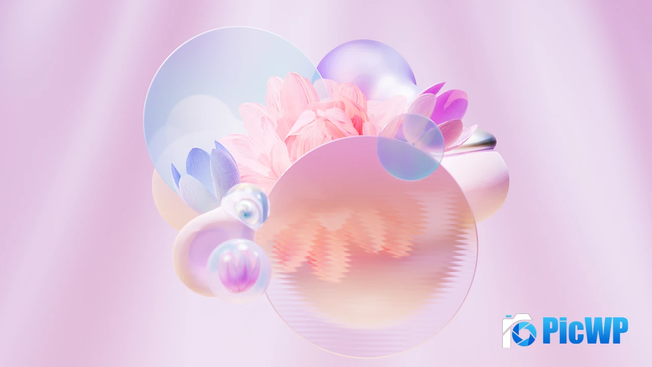 Floral designs White background 4K PC Wallpaper