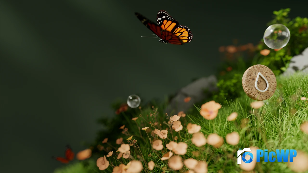 Monarch butterfly Landscape 4K PC Wallpaper