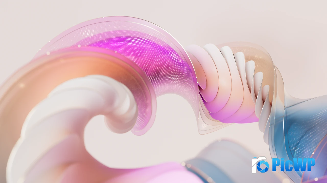 Pastel gradient 3D Render 4K PC Wallpaper