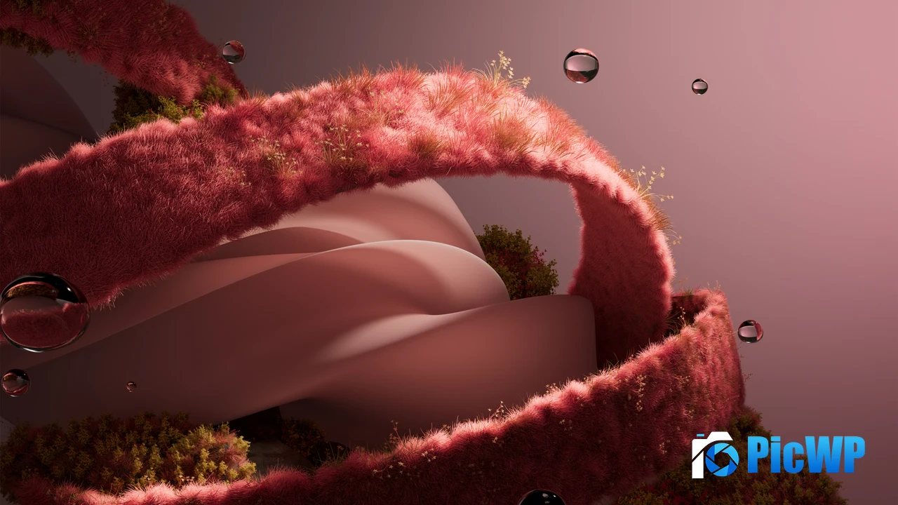 Pink abstract 3D background 4K PC Wallpaper