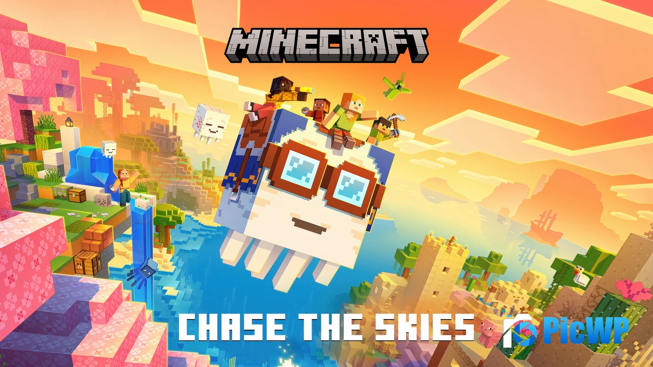 Minecraft: Chase the Skies 4K PC Wallpaper
