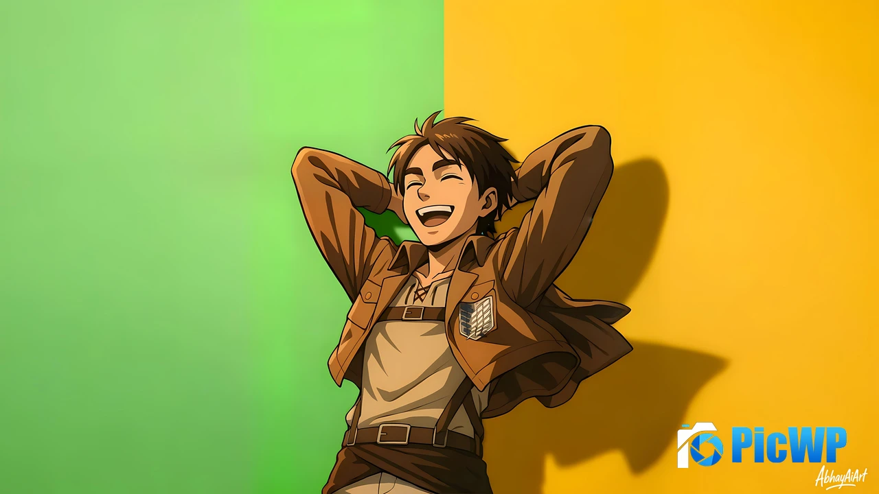 Eren Yeager Green eyes 5K PC Wallpaper