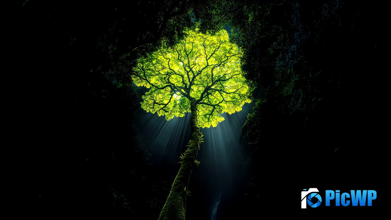 Jungle tree Dark aesthetic 4K PC Wallpaper
