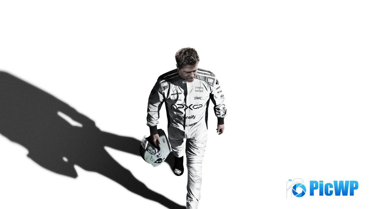 Brad Pitt Mercedes AMG Petronas 4K PC Wallpaper