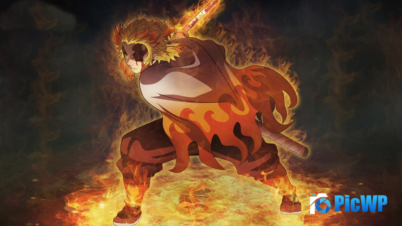 Demon Slayer: Mugen Train Kyojuro Rengoku 4K PC Wallpaper