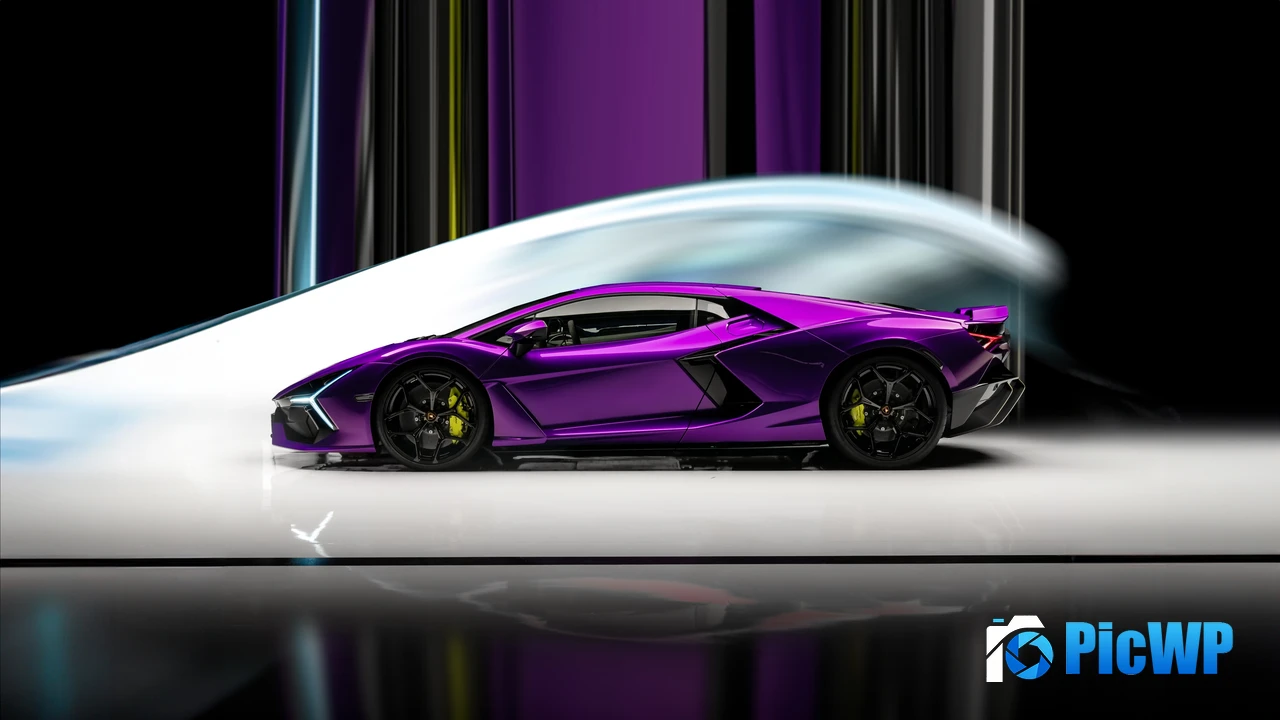Purple Lamborghini Revuelto 4K PC Wallpaper