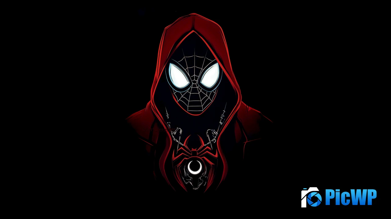 Miles Morales Red Hoodie 4K PC Wallpaper