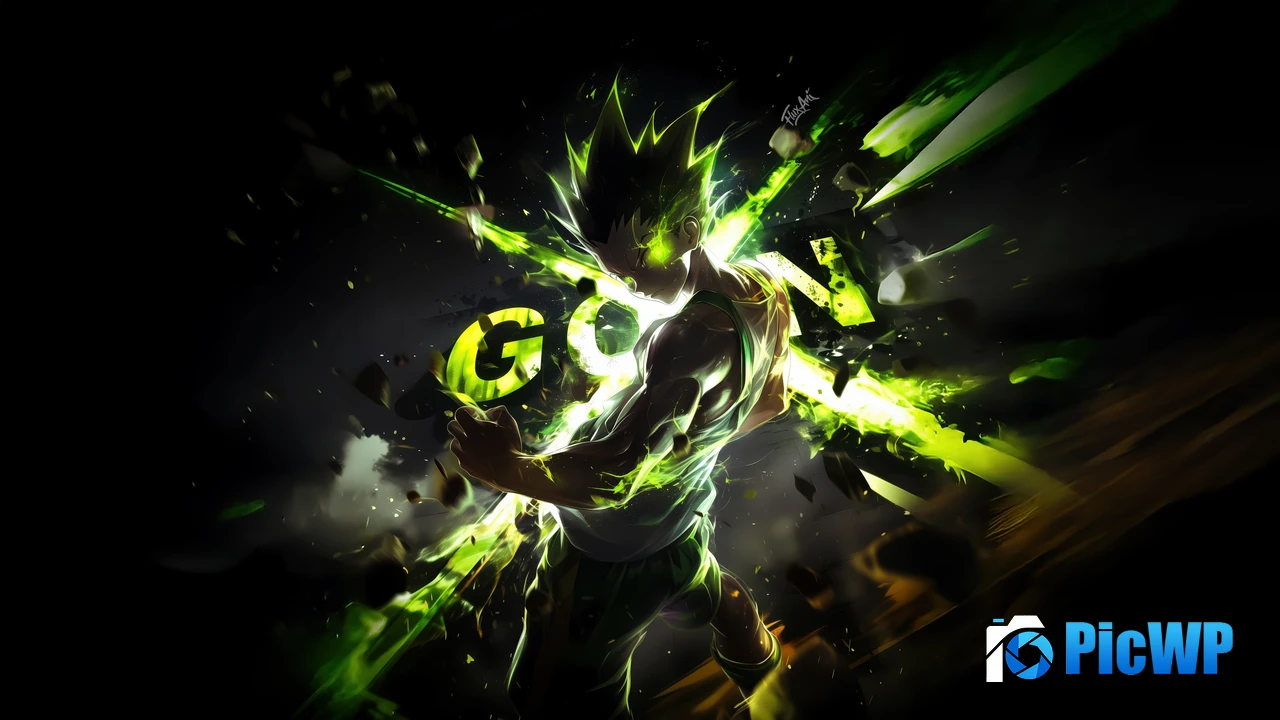 Gon Freecss Green aesthetic 4K PC Wallpaper