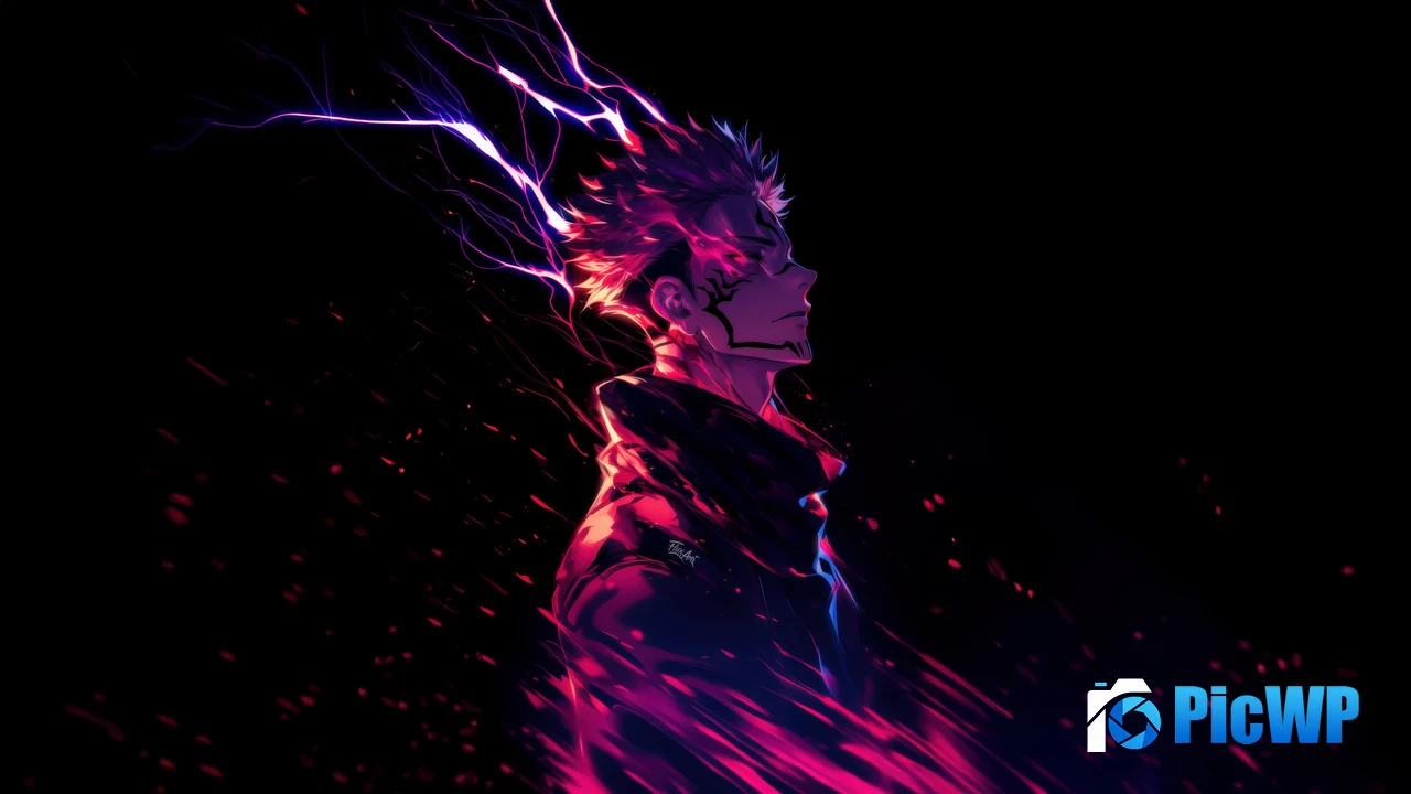 Sukuna Electric 4K PC Wallpaper