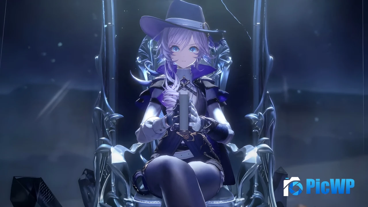 Silver Palace Anime girl 4K PC Wallpaper