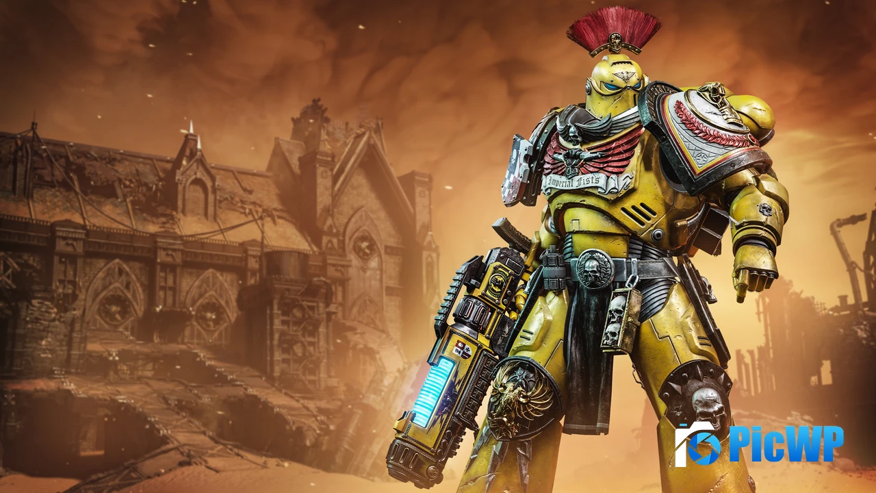 Warhammer 40K Space Marine 2 Imperial Fists 4K PC Wallpaper