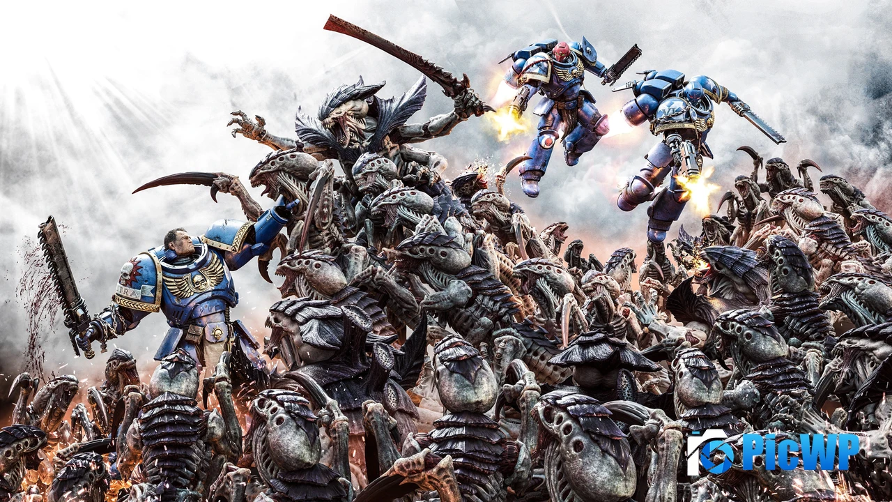 Warhammer 40K Space Marine 2 Tyranid Horde 4K PC Wallpaper