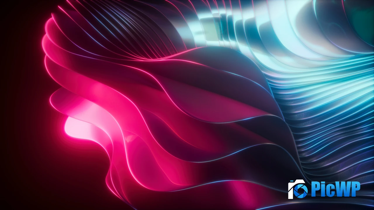 Pink light Blue abstract 4K PC Wallpaper