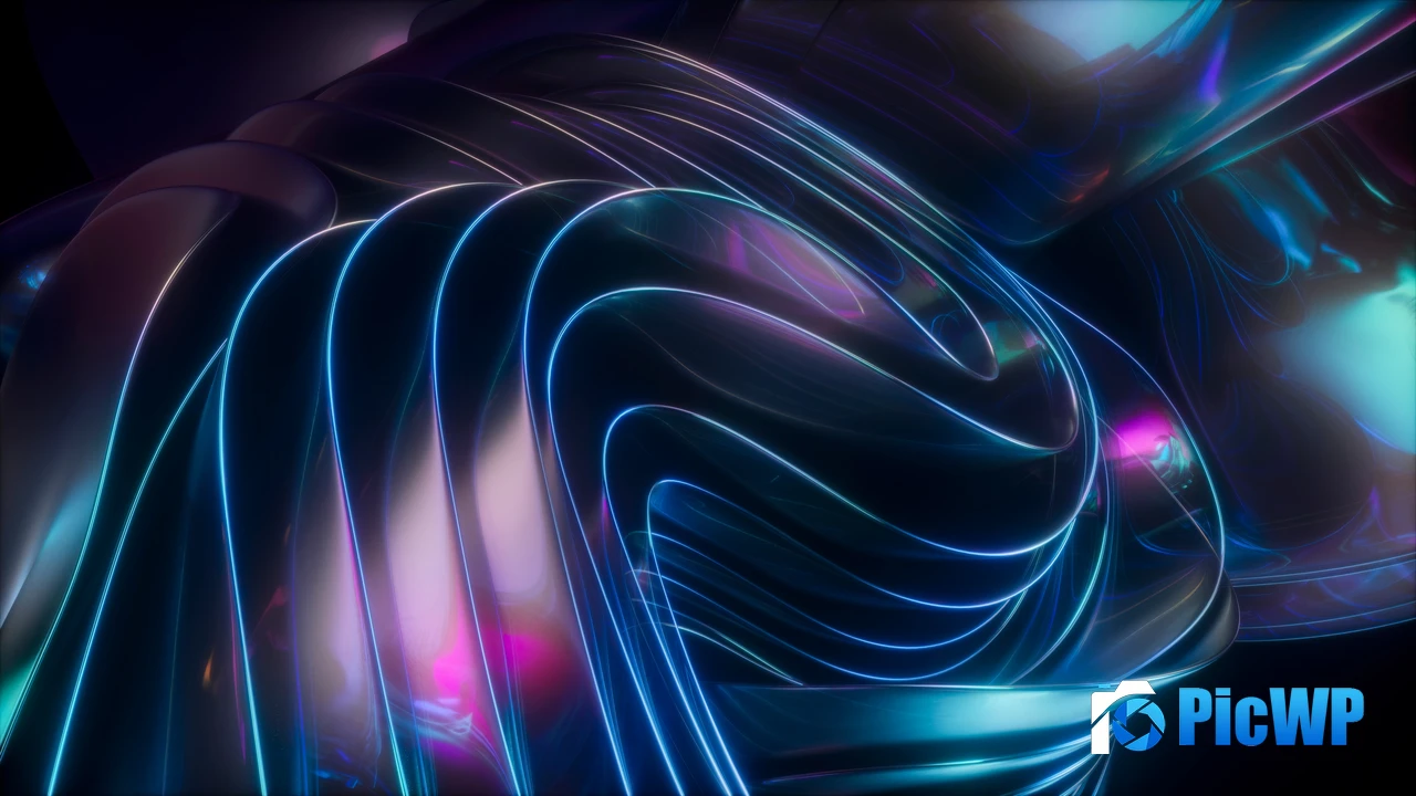 Metallic Blue abstract 4K PC Wallpaper