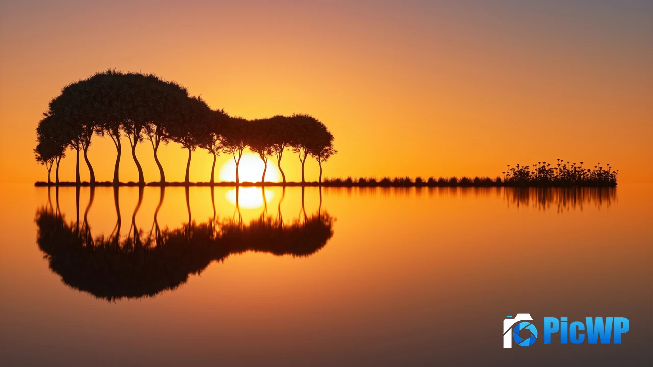 Guitar Island Sunset 4K PC Wallpaper